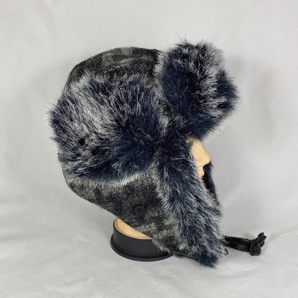 Scala Pronto Trapper Aviator Bomber Winter Hat Plaid Pattern - Picture 5 of 8